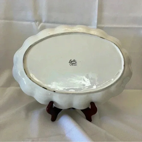 Bella Casa By GANZ Ceramic Fruit & Vegetable 14" Platter - Picture 4 of 4